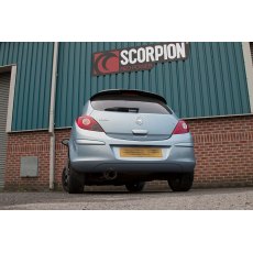 Scorpion Resonated cat-back system for Vauxhall Corsa D 1.0/1.2/1.4 2006 - 2014 Daytona tail pipe