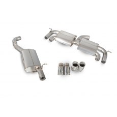 Scorpion Resonated cat-back system with no valves for Volkswagen Golf MK7 R 2014 - 2016 Monaco (quad) tail pipe