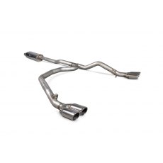 Scorpion Resonated cat/DPF-back system for Volkswagen Transporter T5 & Caravelle SWB & LWB Monaco (quad) tail pipe