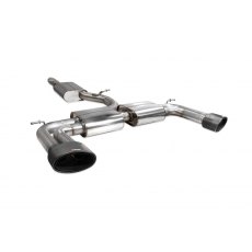 Scorpion Resonated cat/gpf-back system without valves for Audi S3 Saloon 8V (2013 - 2020) Ascari EVO tailpipe