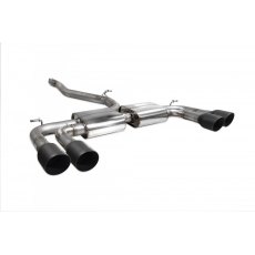 Scorpion Non-resonated cat/gpf-back system without valves for Audi S3 Saloon 8V (2013 - 2020) Daytona tailpipe in black ceramic