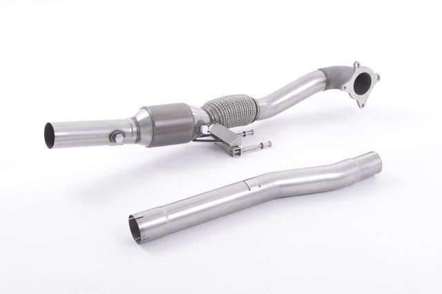 Cast Downpipe with HJS High Flow Sports Cat for Audi A3 2.0T FSI 2WD 3 door