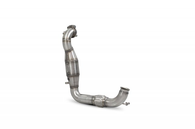 Downpipe with high flow sports catalyst for Ford Fiesta ST-Line 1.0T Non GPF Model Only 2017 - 2019 tail pipe polished
