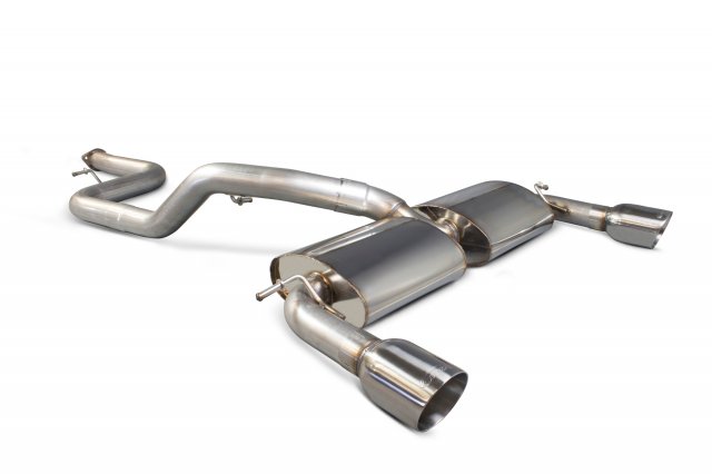 76mm/3" Non-resonated cat-back system for Ford Focus MK2 ST 225 2.5 Turbo 2006 - 2011 Daytona tail pipe polished