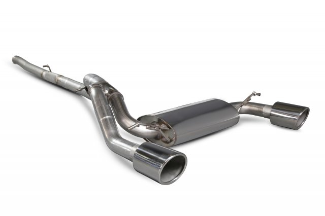 Cat-back system with no valves for Ford Focus MK3 RS Non GPF Model Only 2016 - 2019 Indy tail pipe polished