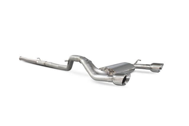 Cat-back system with no valves for Ford Focus MK3 RS Non GPF Model Only 2016 - 2019 Daytona tail pipe polished