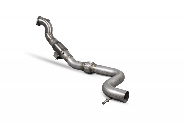 Downpipe with high flow sports catalyst for Ford Mustang 2.3T Non GPF Model Only 2015 - 2019 tail pipe polished