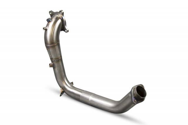 De-cat downpipe for Honda Civic Type R FK2 (LHD) 2015 - 2017 tail pipe polished