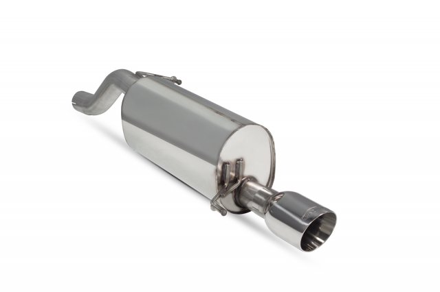 Rear silencer for Vauxhall Corsa E 1.0 Turbo Non GPF Model Only 2014 - 2019 Daytona tail pipe polished