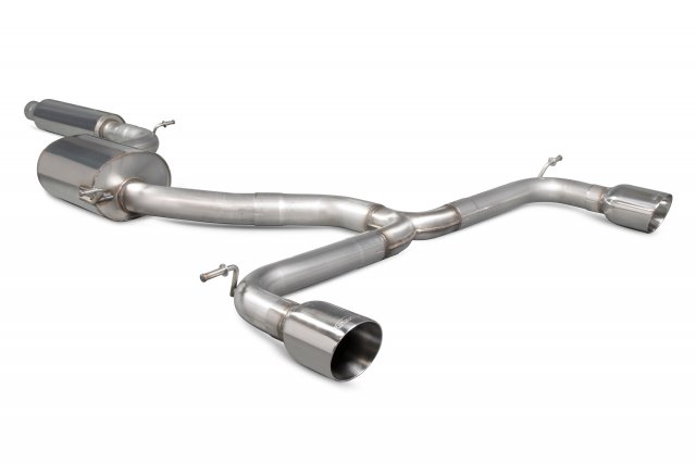 Resonated GPF-back system for Volkswagen Golf MK7.5 GTi TCR GPF Only 2019 - 2019 Daytona tail pipe polished