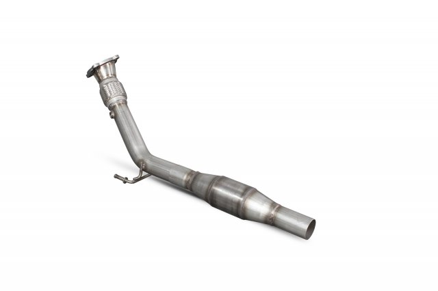 Downpipe with high flow sports catalyst for Volkswagen Polo Gti 1.8T 9n3 2006 - 2011 tail pipe polished