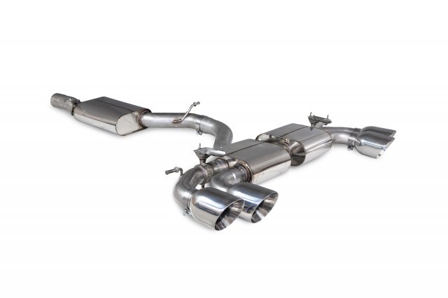 Resonated cat/gpf back system & electronic valves for Audi S3 8Y Sportback 2020 - 2021 Daytona tail pipe