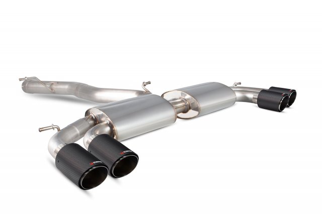 Non-resonated cat-back system with no valves for Audi S3 2.0T 8V 3 Door & Sportback 2013 - 2016 Ascari tail pipe