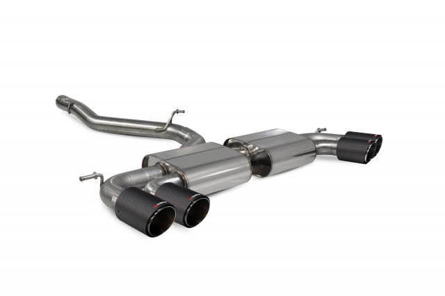 Non-resonated cat-back system with no valves for Volkswagen Golf MK7 R 2014 - 2016 Ascari tail pipe