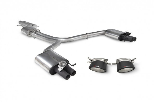 Scorpion  Scorpion Resonated half system with trims for Audi RS6 Avant C7 (2013 - 2018) Ascari RS tailpipe