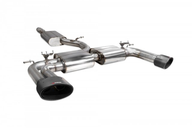 Scorpion  Scorpion Resonated cat/gpf-back system & electronic valves for Audi S3 Saloon 8V (2013 - 2020) Ascari EVO tailpipe