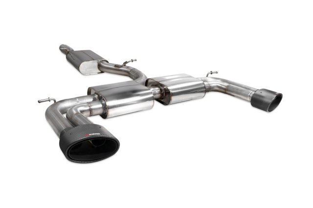 Scorpion  Scorpion Resonated cat/gpf-back system without valves for Audi S3 Saloon 8V (2013 - 2020) Ascari EVO tailpipe