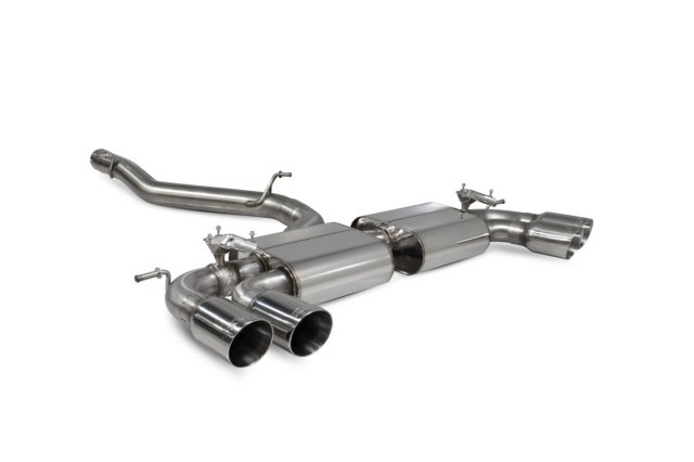 Scorpion  Scorpion Non-resonated cat/gpf-back system with valves for Audi S3 3-Door/Sportback 8V (2013 - 2020) Daytona tailpipe