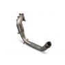 Downpipe with a high flow sports catalyst for Honda Civic Type R FK2 (LHD) 2015 - 2017 tail pipe polished