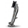 De-cat downpipe for Honda Civic Type R FK8 Non GPF Model Only 2017 - 2019 tail pipe polished